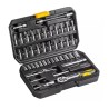 Klucze nasadowe Topex 1/4" zestaw 46 sztuk