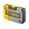 Klucze nasadowe Topex 1/4" zestaw 46 sztuk