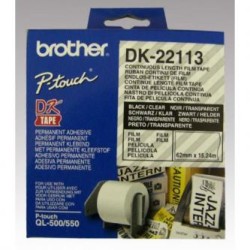 Brother rolka folii 62mm x 15.24m, biała, 1 szt., DK22113, do drukowania etykiet