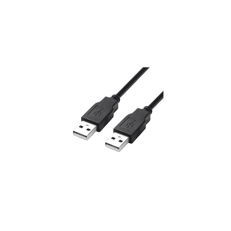 USB kabel (2.0), USB A M - USB A M, 1.8m, czarny, High Speed, EOL