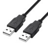 USB kabel (2.0), USB A M - USB A M, 1.8m, czarny, High Speed, EOL