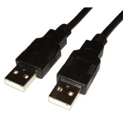 USB kabel (2.0), USB A M - USB A M, 1.8m, czarny, High Speed, EOL