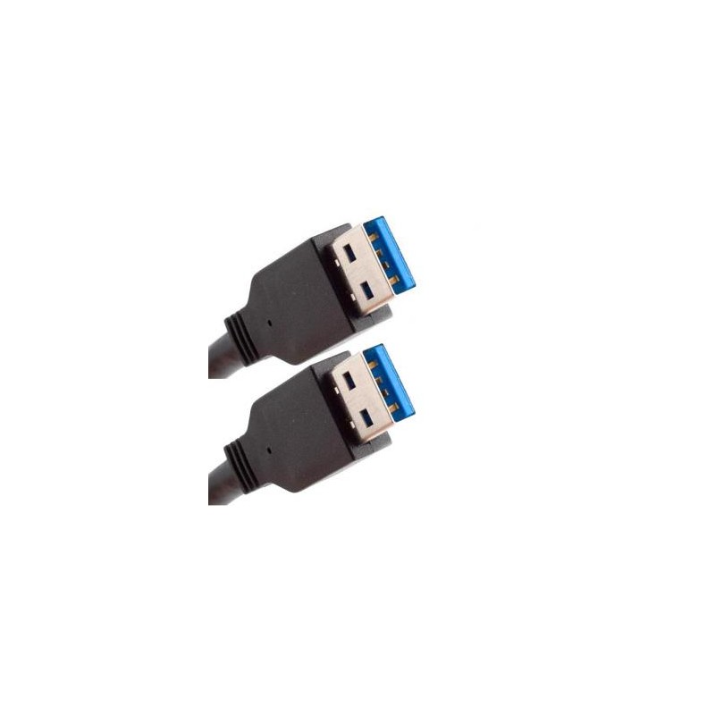 USB kabel (3.0), USB A M - USB A M, 1.8m, czarny/biały, EOL
