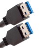 USB kabel (3.0), USB A M - USB A M, 1.8m, czarny/biały, EOL