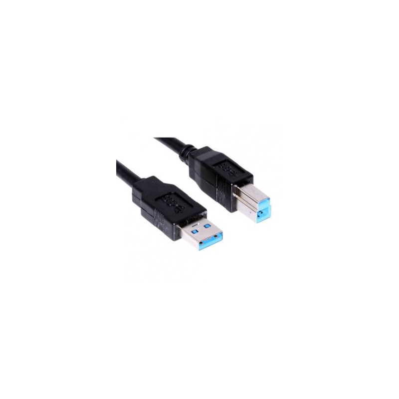 Logo USB kabel (3.0), USB A M - USB 3.0 B (M), 1.8m, czarny
