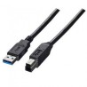 Logo USB kabel (3.0), USB A M - USB 3.0 B (M), 1.8m, czarny