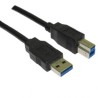 Logo USB kabel (3.0), USB A M - USB 3.0 B (M), 1.8m, czarny