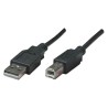 Logo USB kabel (2.0), USB A M - USB B (M), 3m, czarny, blister
