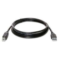 USB kabel (2.0), USB A M - USB B (M), 5m, czarny, EOL