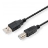 Logo USB kabel (2.0), USB A M - USB B (M), 5m, czarny