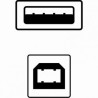 Logo USB kabel (2.0), USB A M - USB B (M), 5m, czarny