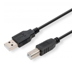 Logo USB kabel (2.0), USB A M - USB B (M), 5m, czarny, blister