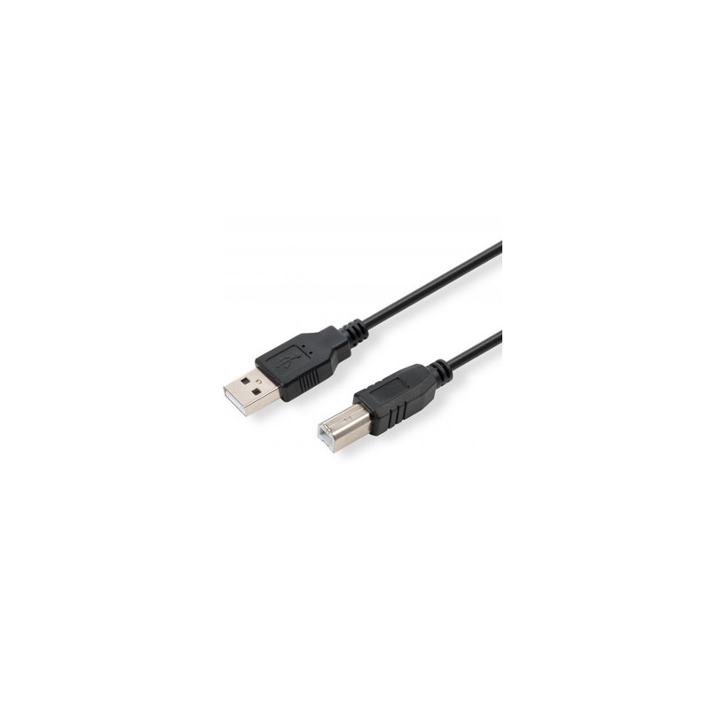 Logo USB kabel (2.0), USB A M - USB B (M), 5m, czarny, blister