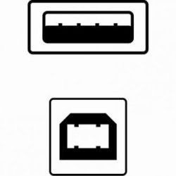 Logo USB kabel (2.0), USB A M - USB B (M), 5m, czarny, blister