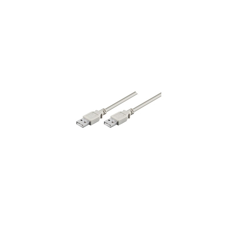 USB kabel (2.0), USB A M - USB A M, 1.8m, szary, High Speed, EOL