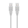 USB kabel (2.0), USB A M - USB A M, 1.8m, szary, High Speed, EOL