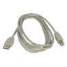 USB kabel (2.0), USB A M - USB B (M), 3m, szary, plastic bag, EOL