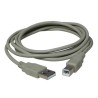 USB kabel (2.0), USB A M - USB B (M), 3m, szary, plastic bag, EOL