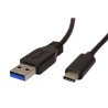USB kabel (3.1), USB A M - USB C (M), 2m, okrągły, czarny, plastic bag, EOL