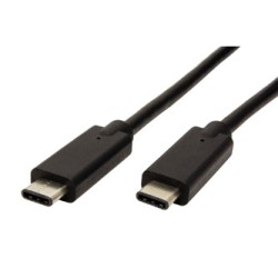USB kabel (3.1), USB C (M) - USB C (M), 1m, czarny, plastic bag, EOL