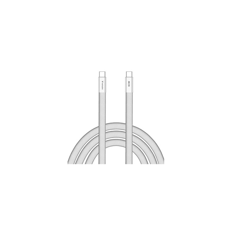 Verbatim USB-C kabel SoftTouch USB C (M) - USB C (M), 60W, 1.2m, Biały, box, 30274