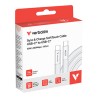 Verbatim USB-C kabel SoftTouch USB C (M) - USB C (M), 60W, 1.2m, Biały, box, 30274
