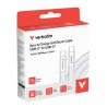 Verbatim USB-C kabel SoftTouch USB C (M) - USB C (M), 100W, 1.2m, Biały, box, 30277