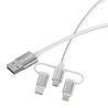 Verbatim USB kabel USB A M - Micro-B, USB-C, Lightning Cable, 18W, 1m, biała, box, 32394