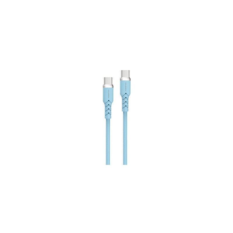 Powerton ENERGY PASTEL EDITION Kabel USB-C, 100W, 1m, silikonowy, niebieski