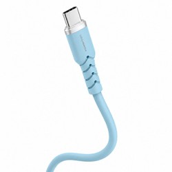 Powerton ENERGY PASTEL EDITION Kabel USB-C, 100W, 1m, silikonowy, niebieski