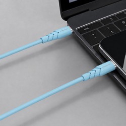 Powerton ENERGY PASTEL EDITION Kabel USB-C, 100W, 1m, silikonowy, niebieski
