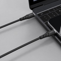 Powerton ENERGY DARK EDITION Kabel USB-C, 100W, 1m, silikonowy, czarny