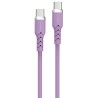 Powerton ENERGY PASTEL EDITION Kabel USB-C, 100W, 1m, silikonowy, fioletowy