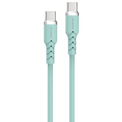Powerton ENERGY PASTEL EDITION Kabel USB-C, 100W, 1m, silikonowy, miętowy