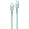 Powerton ENERGY PASTEL EDITION Kabel USB-C, 100W, 1m, silikonowy, miętowy