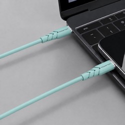 Powerton ENERGY PASTEL EDITION Kabel USB-C, 100W, 1m, silikonowy, miętowy