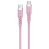 Powerton ENERGY PASTEL EDITION Kabel USB-C, 100W, 1m, silikonowy, różowa