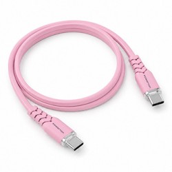 Powerton ENERGY PASTEL EDITION Kabel USB-C, 100W, 1m, silikonowy, różowa