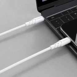 Powerton ENERGY WHITE EDITION Kabel USB-C, 60W, 1m, silikonowy, w kolorze białym
