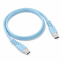 Powerton ENERGY PASTEL EDITION Kabel USB-C, 60W, 1m, silikonowy, niebieski