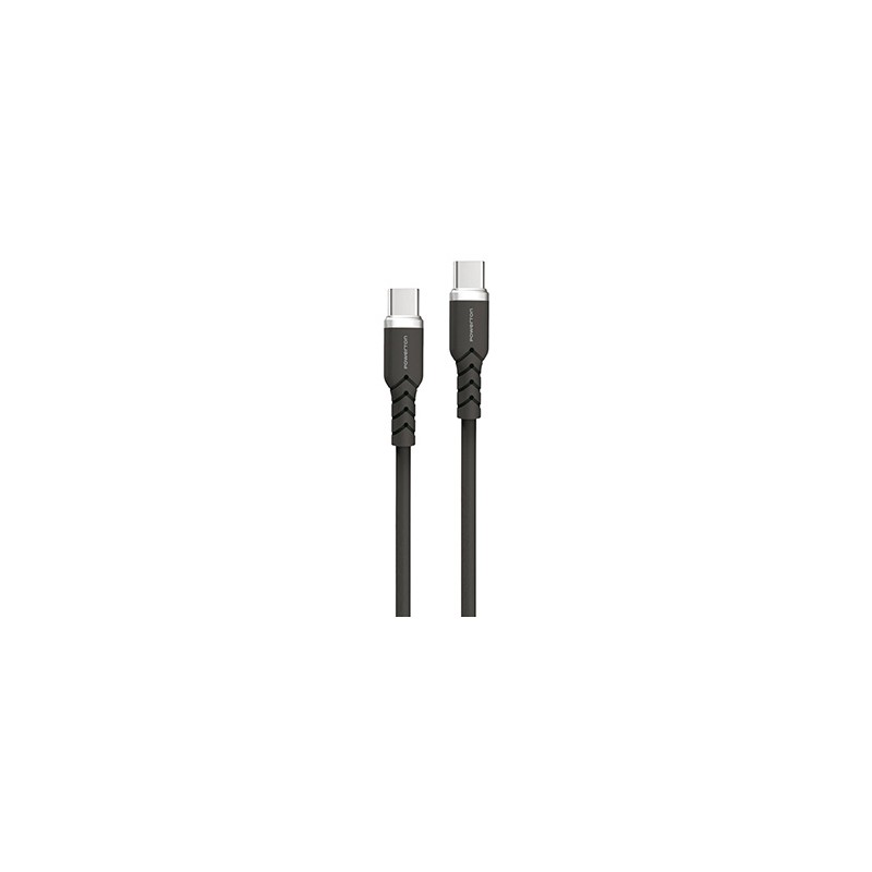 Powerton ENERGY DARK EDITION Kabel USB-C, 60W, 1m, silikonowy, czarny