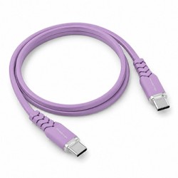 Powerton ENERGY PASTEL EDITION Kabel USB-C, 60W, 1m, silikonowy, fioletowy