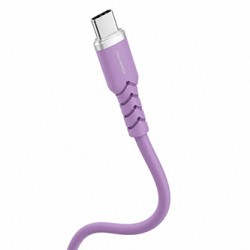 Powerton ENERGY PASTEL EDITION Kabel USB-C, 60W, 1m, silikonowy, fioletowy