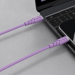 Powerton ENERGY PASTEL EDITION Kabel USB-C, 60W, 1m, silikonowy, fioletowy