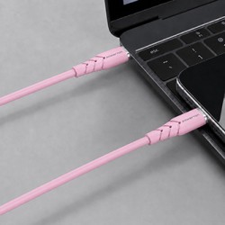 Powerton ENERGY PASTEL EDITION Kabel USB-C, 60W, 1m, silikonowy, różowy