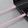 Powerton ENERGY PASTEL EDITION Kabel USB-C, 60W, 1m, silikonowy, różowy