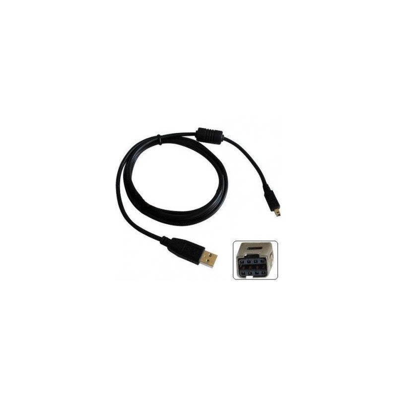 Logo USB kabel (2.0), USB A M - 8-pin M, 26726, 1.8m, czarny, MINOLTA, EOL