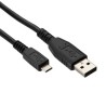USB kabel (2.0), USB A M - microUSB (M), 0.6m, czarny