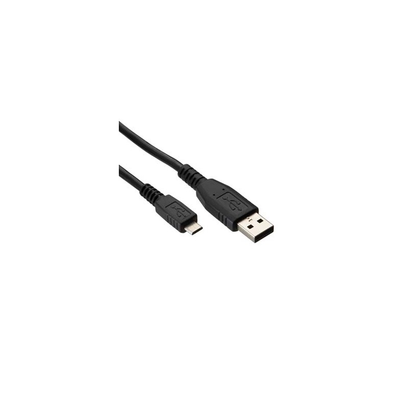 USB kabel (2.0), USB A M - microUSB (M), 3m, czarny