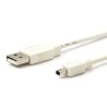 USB kabel (2.0), USB A M - 4-pin M, 1.8m, biały, MITSUMI, EOL